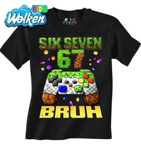 Obrázek produktu Dětské tričko Minecraft Ovladač 67 Six Seven Bruh