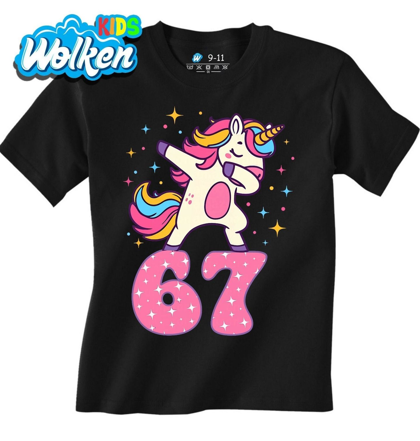 Dětské tričko Dabující Jednorožec ve Hvězdách 67 Six Seven.jpg