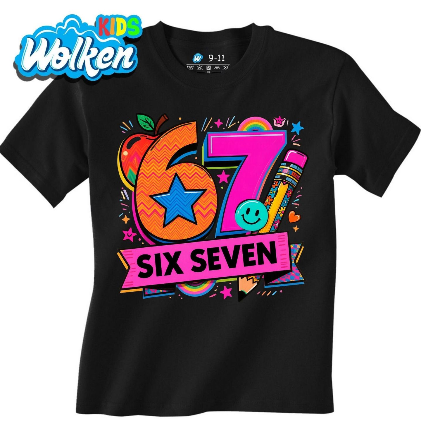 Dětské tričko Školní Potřeby 67 Six Seven.jpg
