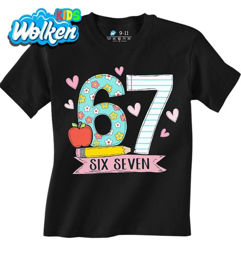 Obrázek produktu Dětské tričko Studentský Meme 67 Six Seven