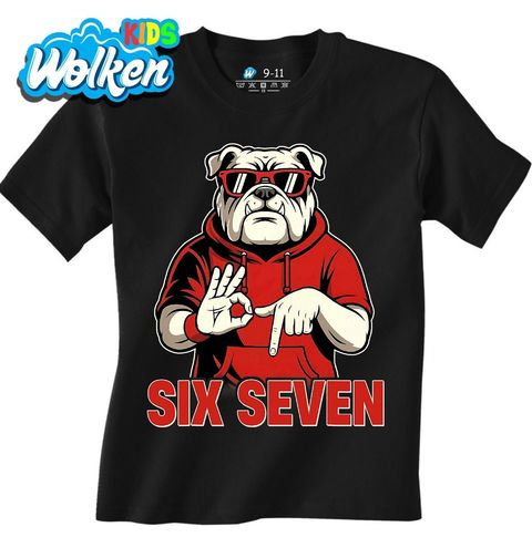 Obrázek produktu Dětské tričko Anglický buldok v Mikině 67 Six Seven