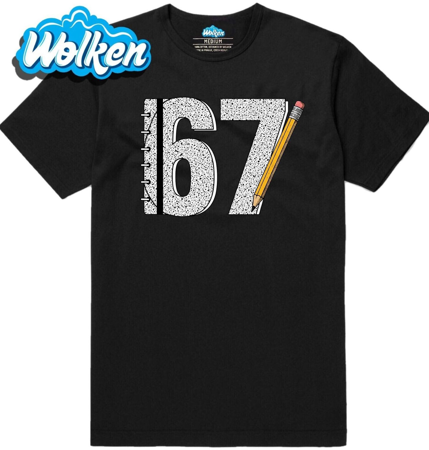 Pánské tričko Školní Sešit 67 Six Seven.jpg