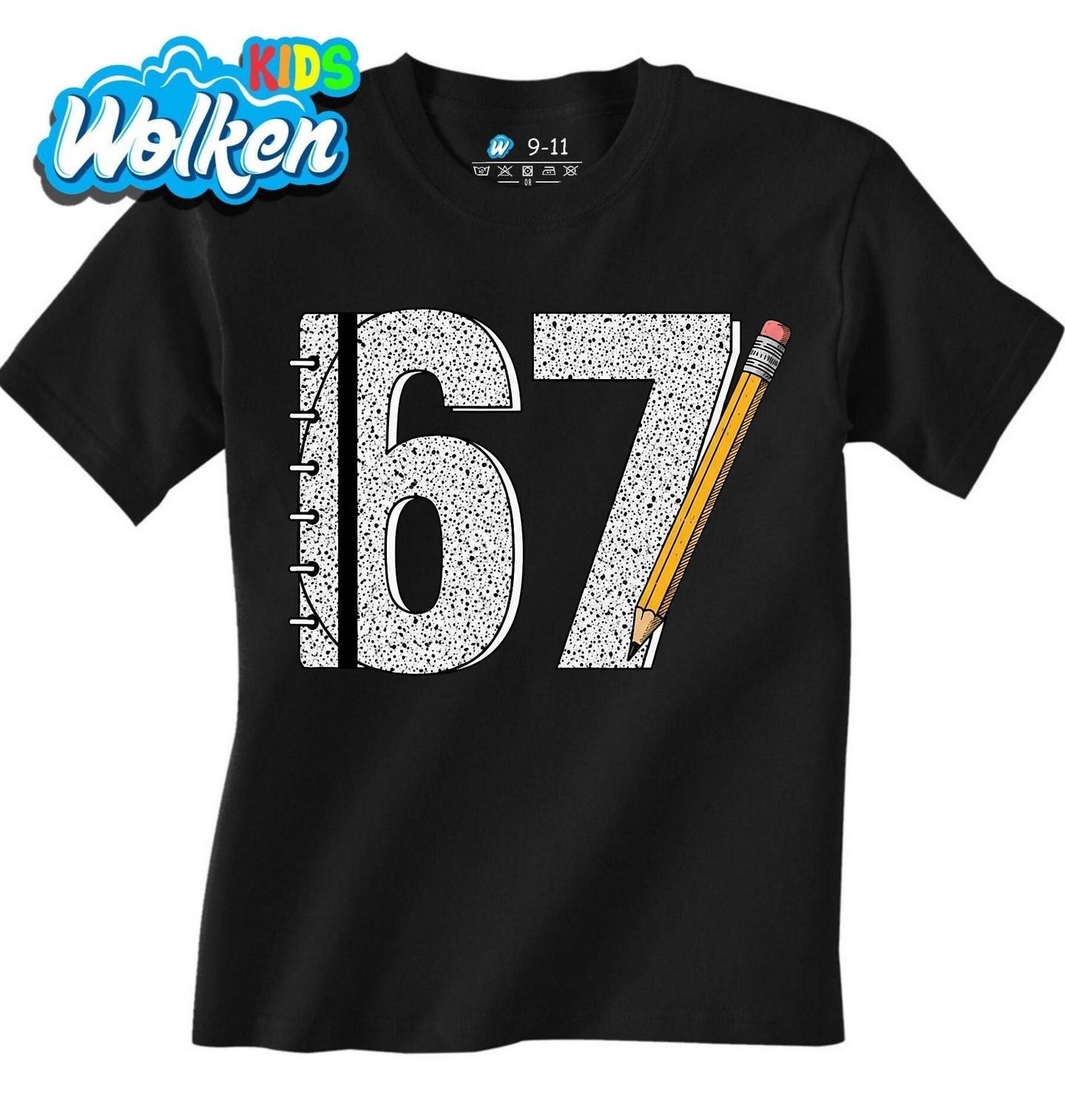 Dětské tričko Školní Sešit 67 Six Seven.jpg