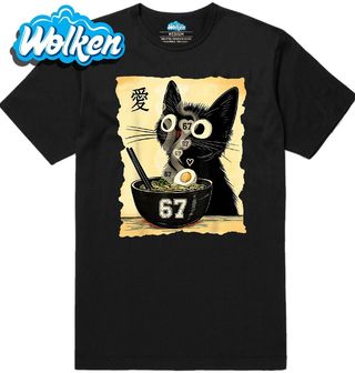 Pánské tričko Kočka a Miska Ramenu 67 Six Seven.jpg