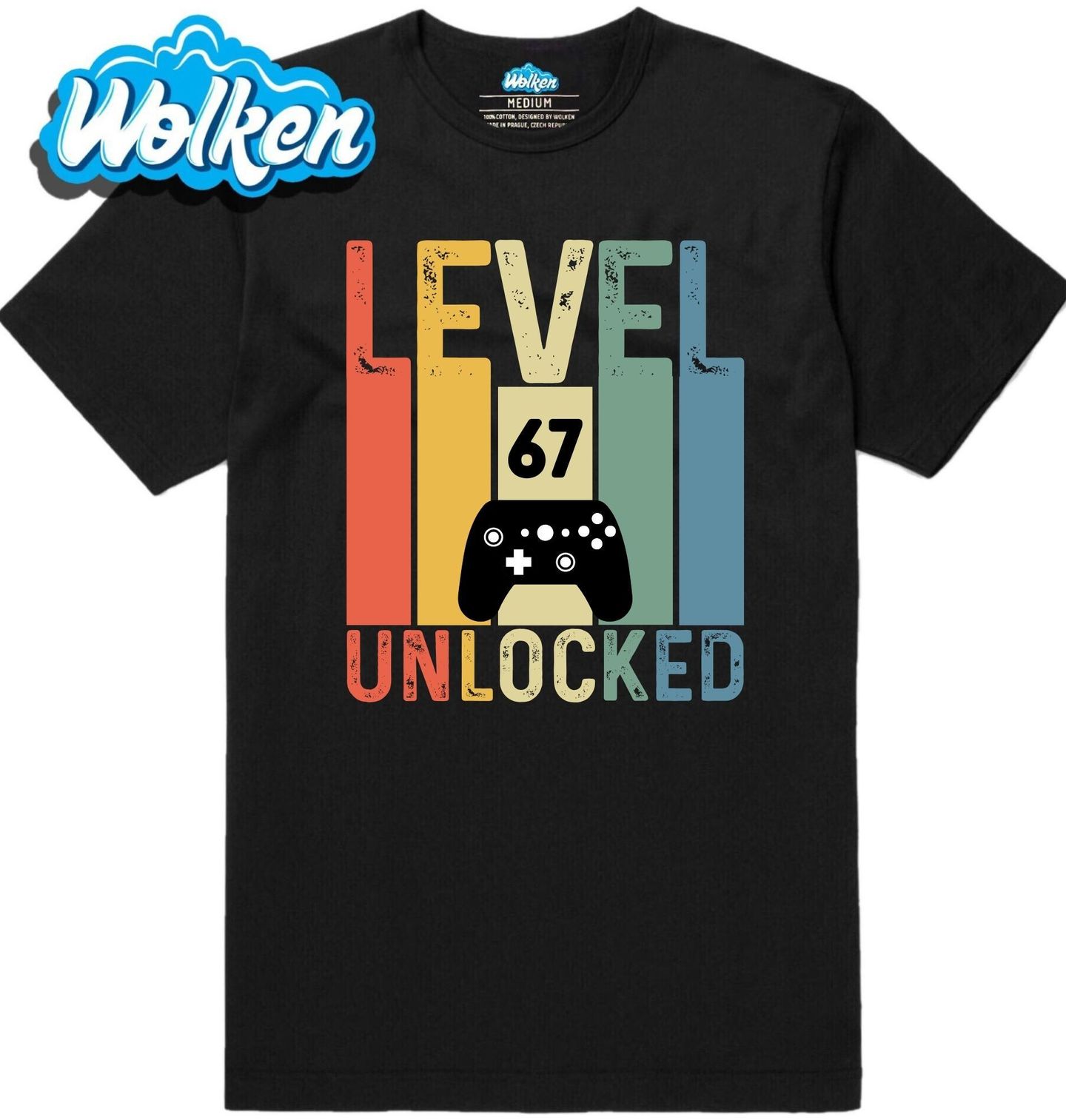 Pánské tričko Level 67 Odemčen Retro Six Seven.jpg