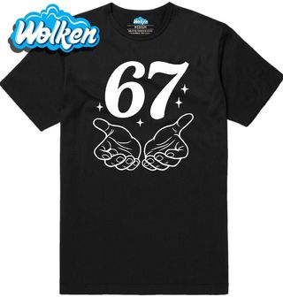 Pánské tričko Dotek 67 Six Seven Meme.jpg