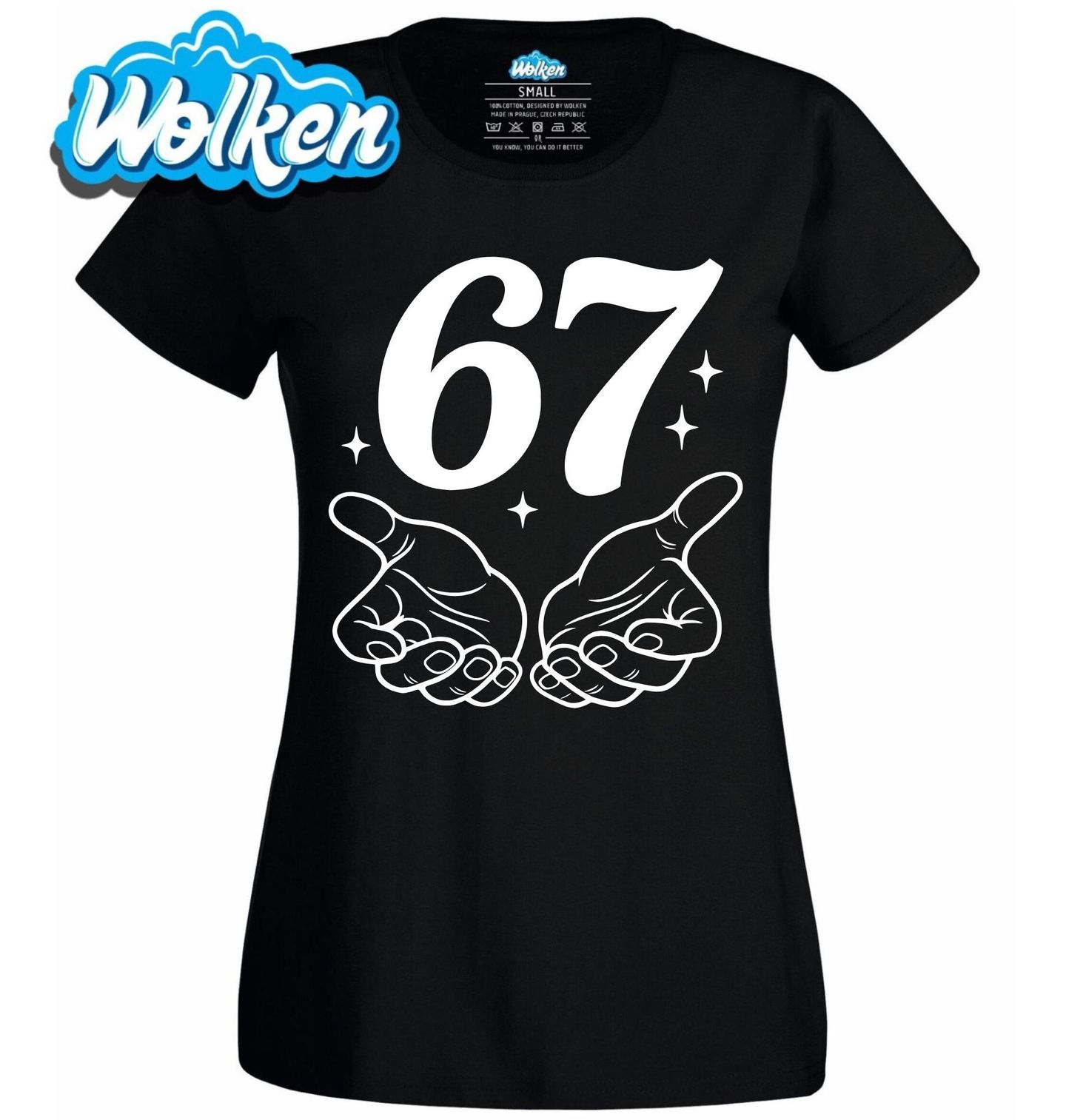 Dámské tričko Dotek 67 Six Seven Meme.jpg