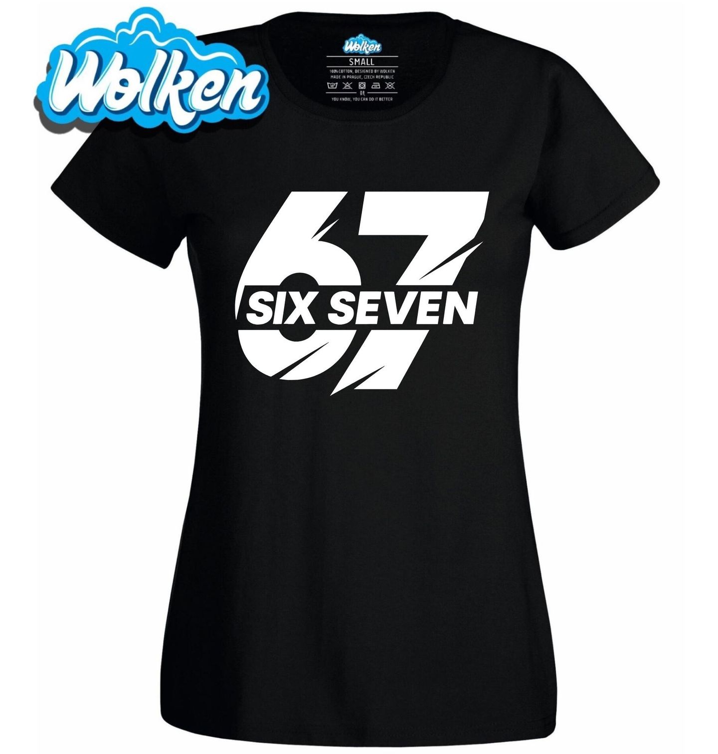 Dámské tričko Internetové Šílenství 67 Six Seven Meme.jpg