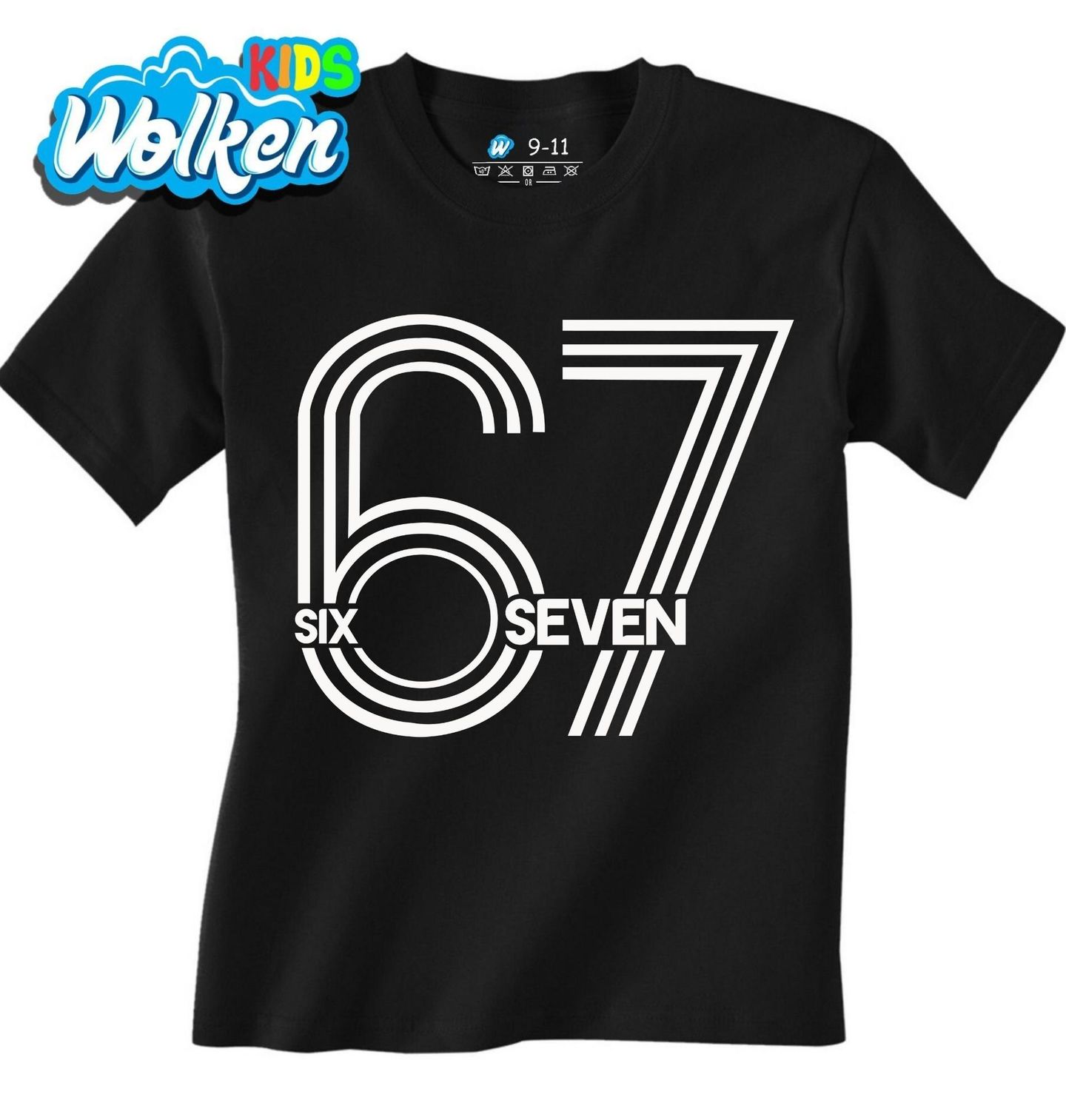 Dětské tričko Retro Line Art 67 Six Seven Meme.jpg