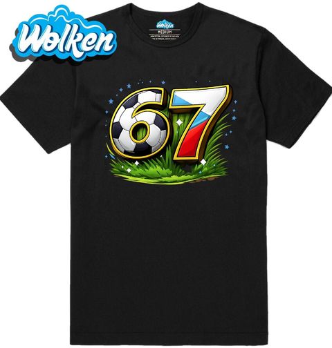 Obrázek produktu Pánské tričko 67 v Barvách českého Fotbalu Six Seven Meme