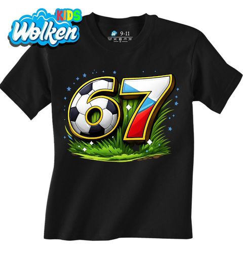 Obrázek produktu Dětské tričko 67 v Barvách českého Fotbalu Six Seven Meme