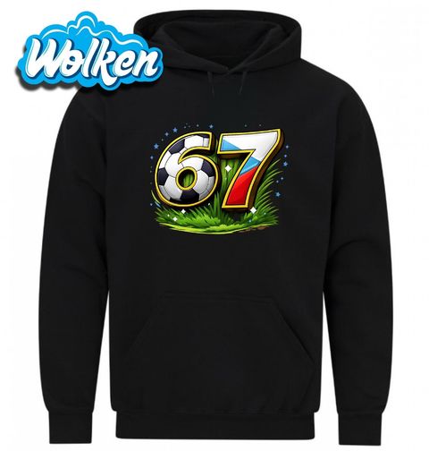 Obrázek produktu Pánská mikina 67 v Barvách českého Fotbalu Six Seven Meme