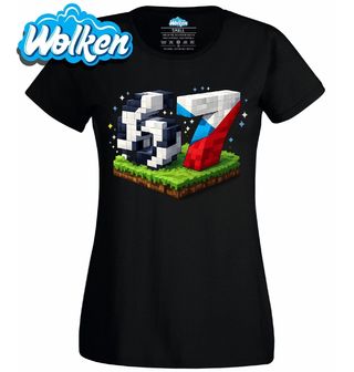 Dámské tričko Český Fotbal v Minecraft Světě 67 Six Seven Meme.jpg