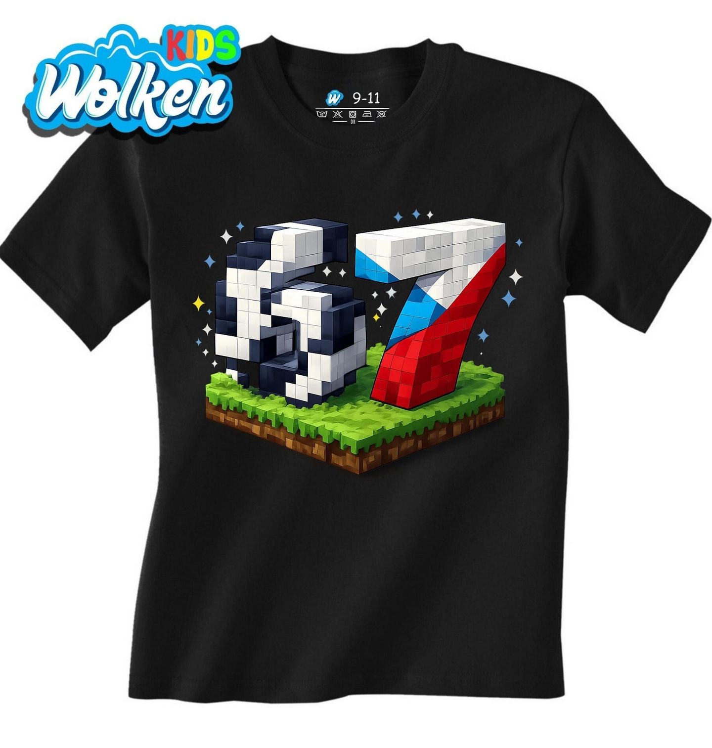 Dětské tričko Český Fotbal v Minecraft Světě 67 Six Seven Meme.jpg
