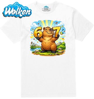 Pánské tričko  Veselá Kapybara 67 Six Seven Meme.jpg