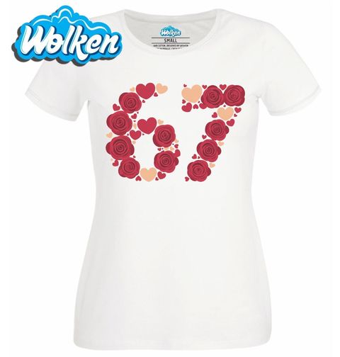 Obrázek produktu Dámské tričko 67 z Růží Six Seven Meme