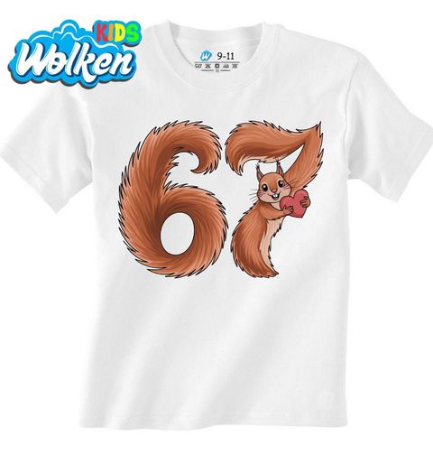 Obrázek produktu Dětské tričko Roztomilá Veverka 67 Six Seven Meme