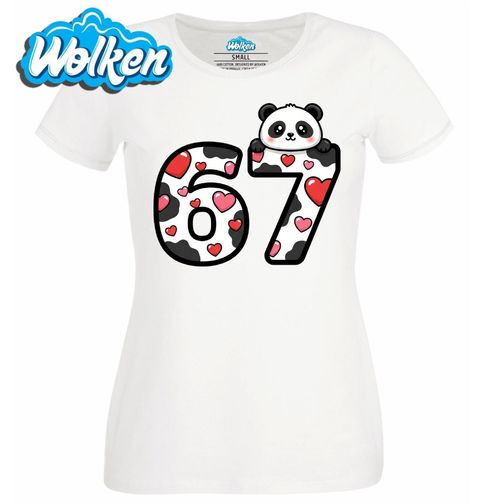 Obrázek produktu Dámské tričko Roztomilá Panda 67 Six Seven Meme