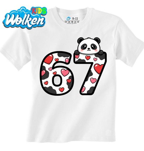 Obrázek produktu Dětské tričko Roztomilá Panda 67 Six Seven Meme