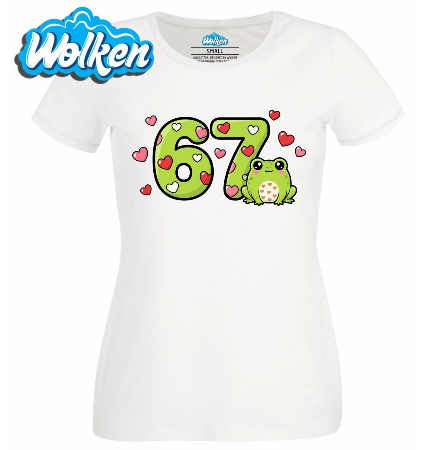 Dámské tričko  Žabí Meme 67 Six Seven.jpg