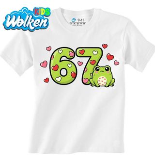 Dětské tričko Žabí Meme 67 Six Seven.jpg
