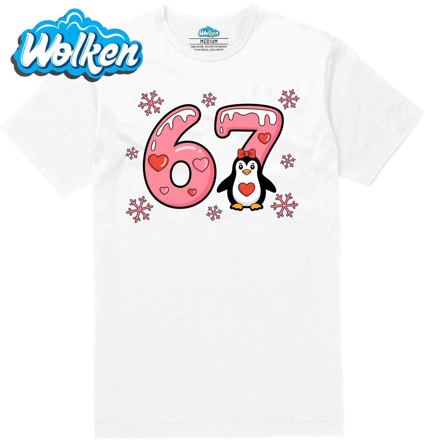 Pánské tričko  Zimní Tučňák 67 Six Seven Meme.jpg