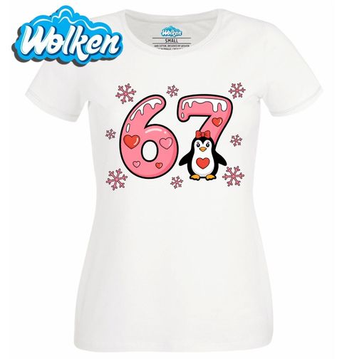 Obrázek produktu Dámské tričko Zimní Tučňák 67 Six Seven Meme