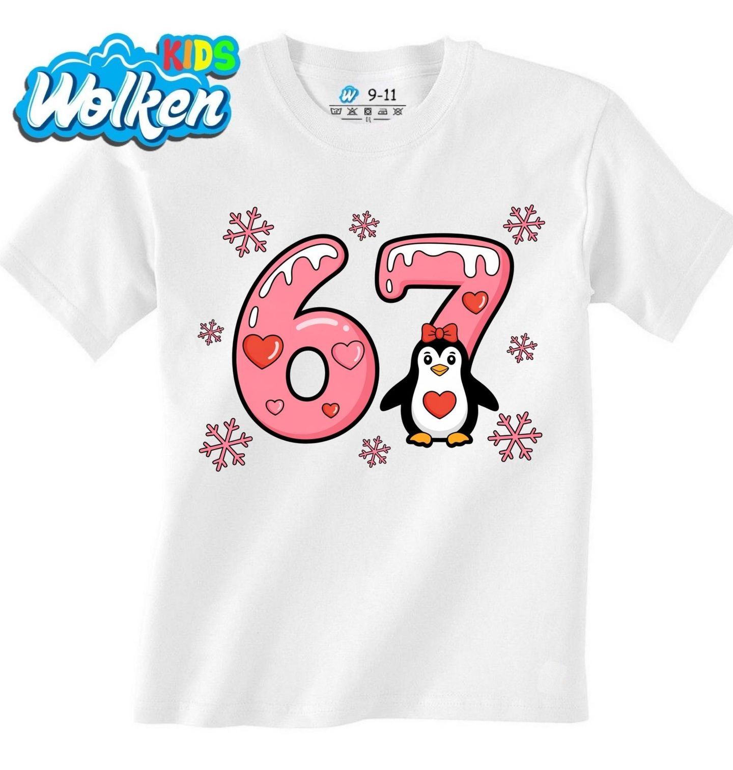 Dětské tričko Zimní Tučňák 67 Six Seven Meme.jpg