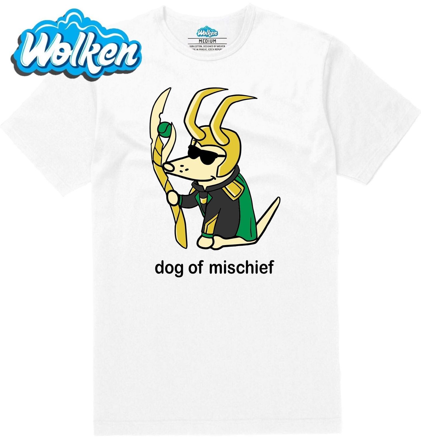 Pánské tričko  Loki v Přestrojení Dog of Mischief.jpg