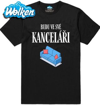 Pánské tričko Gauč Budu ve své kanceláři.jpg