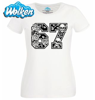 Dámské tričko  Gotická Růže a Lebka 67 Six Seven.jpg