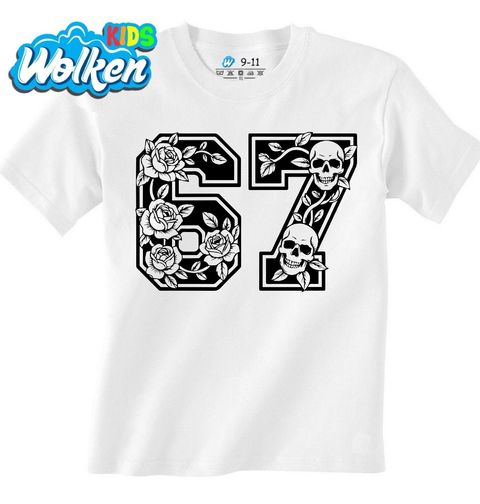 Obrázek produktu Dětské tričko Gotická Růže a Lebka 67 Six Seven