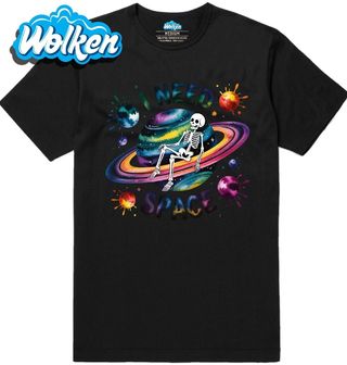 Pánské tričko Kostlivec na Saturnu I Need Space.jpg