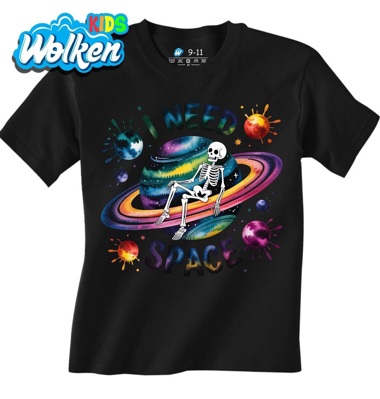 Dětské tričko Kostlivec na Saturnu I Need Space.jpg