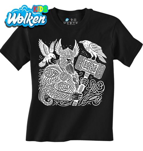 Obrázek produktu Dětské tričko Odin s havrany Hugin a Munin