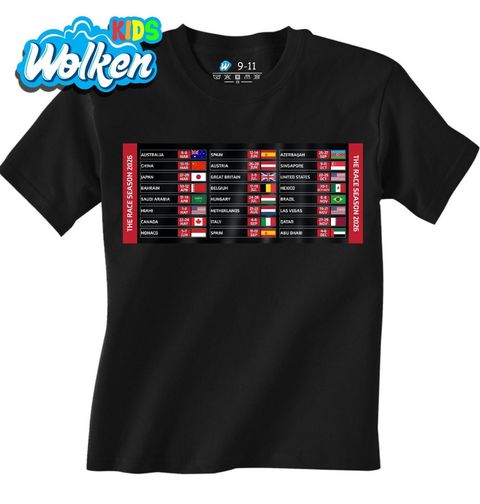 Obrázek produktu Dětské tričko Závodní Kalendář Formule 1 Race Season 2026