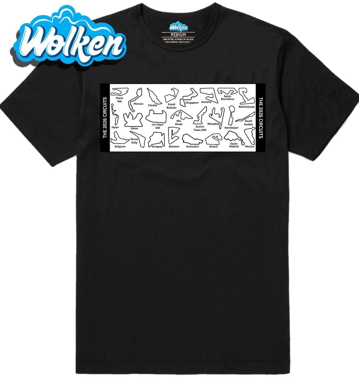 Pánské tričko Závodní Okruhy Formule 1 The 2026 Circuits.jpg