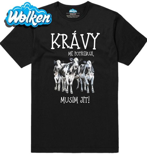 Obrázek produktu Pánské tričko Krávy mě potřebují, musím jít!