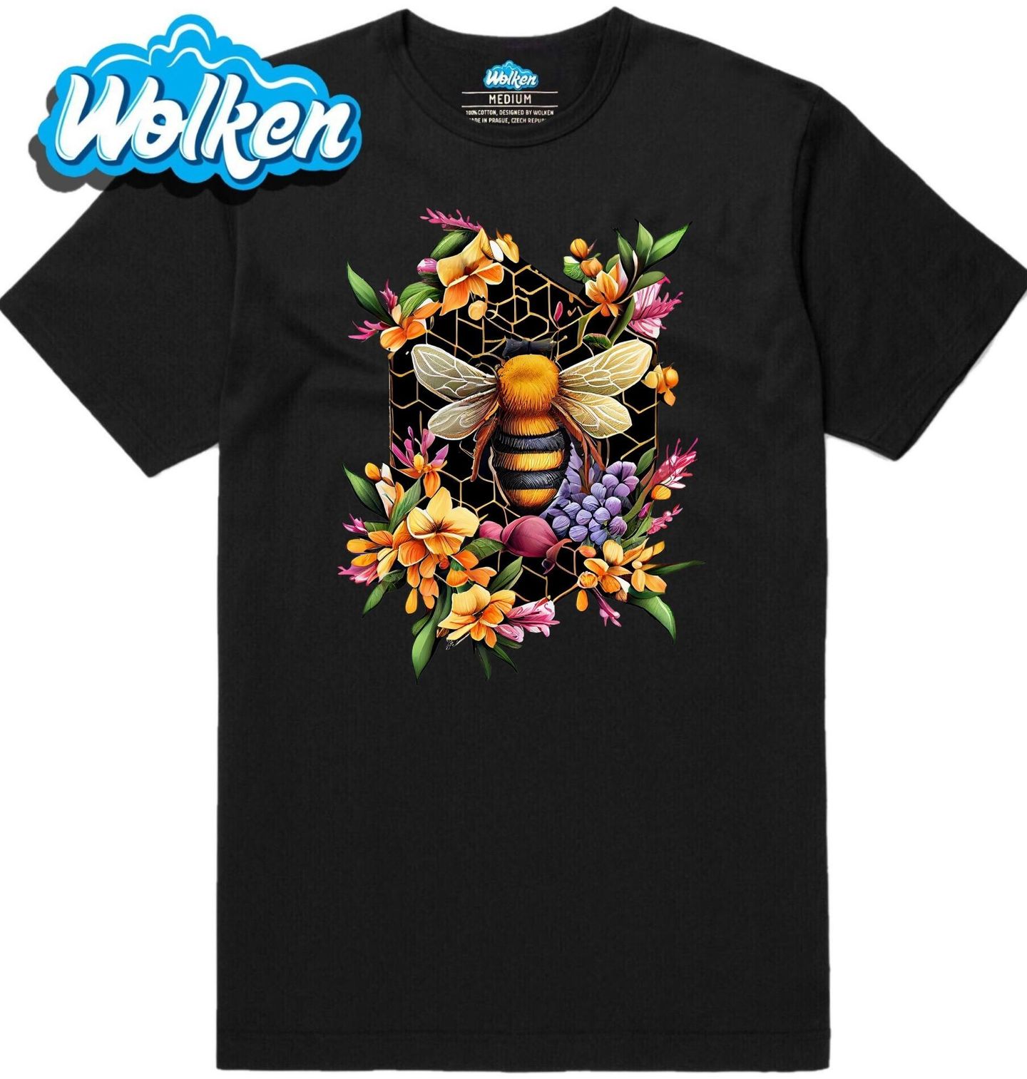 Pánské tričko Opylující Včela na Květinách.jpg