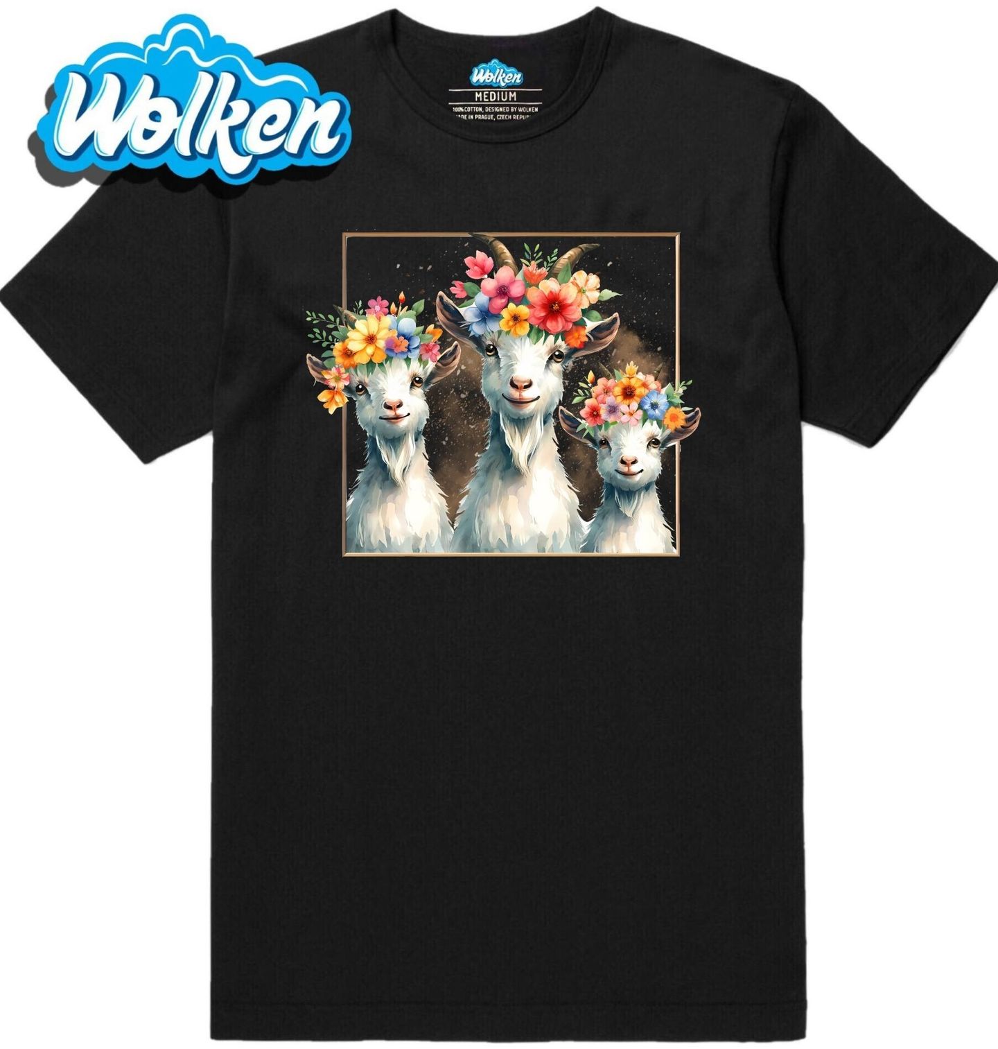 Pánské tričko Kozy s Květinovou Korunou.jpg