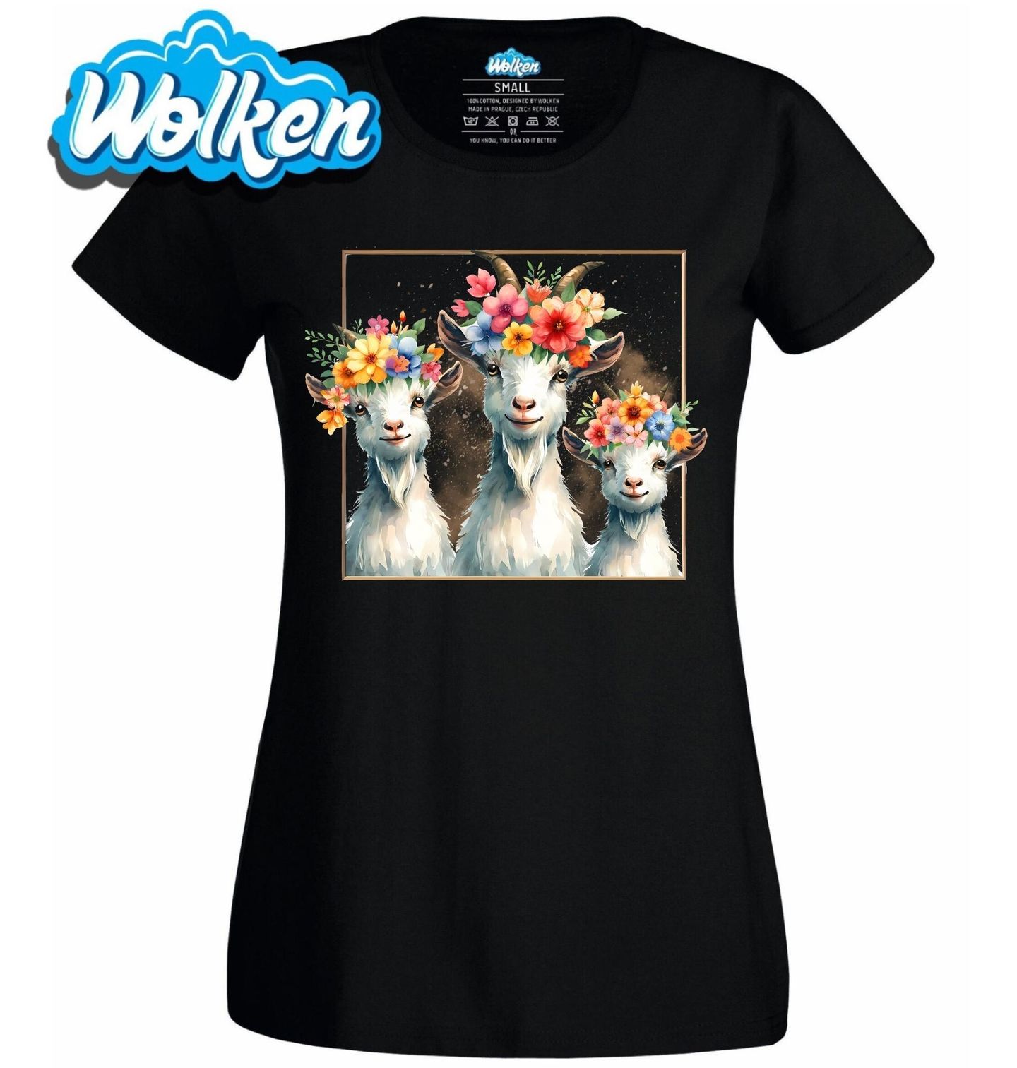 Dámské tričko Kozy s Květinovou Korunou.jpg