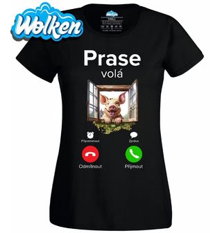 Dámské tričko Prase volá Phone Call.jpg