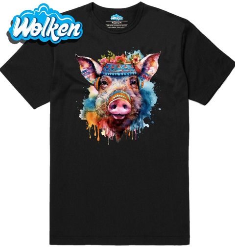 Obrázek produktu Pánské tričko Barevné Prase Boho