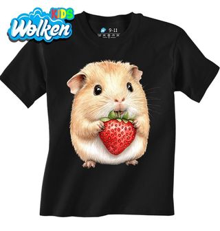 Dětské tričko Roztomilý Křeček s Jahodou.jpg