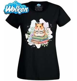 Dámské tričko Křeček na Knihách.jpg