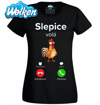 Dámské tričko Slepice volá Phone Call.jpg