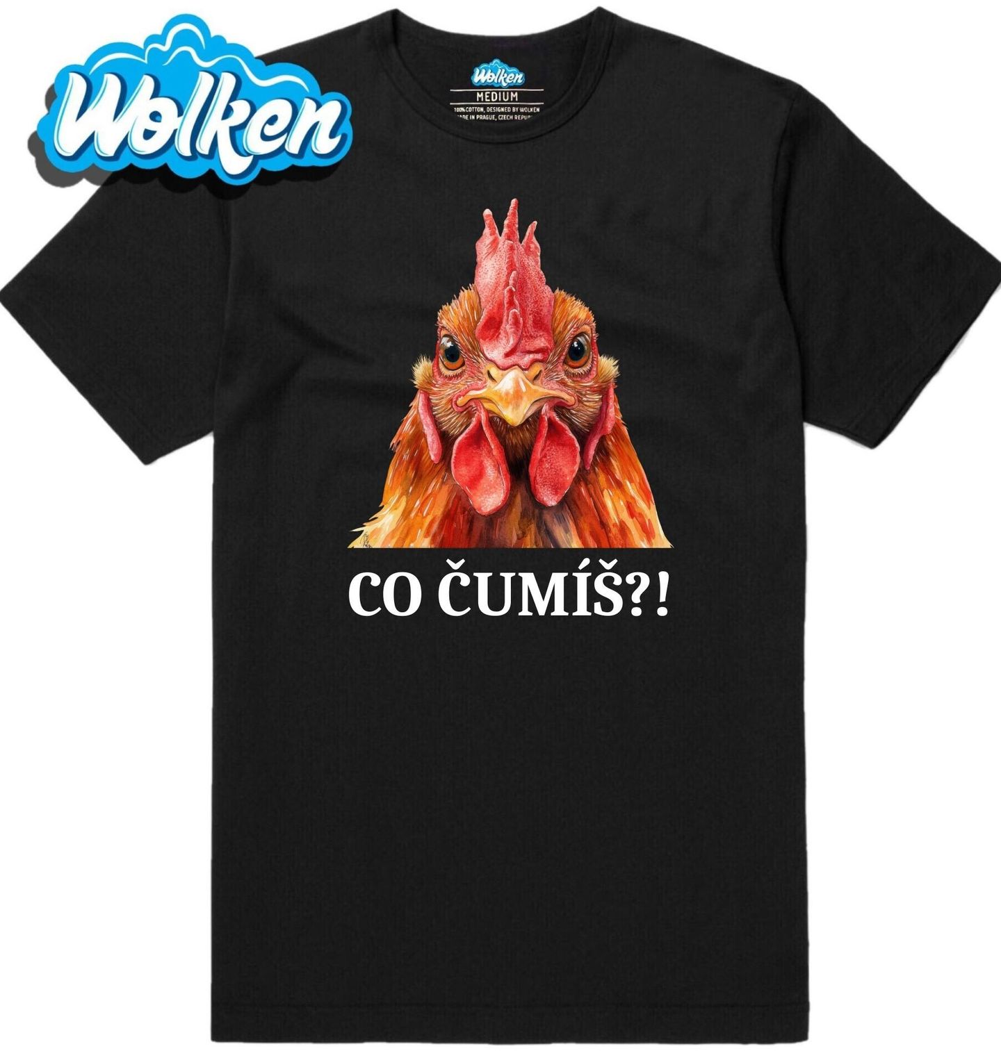 Pánské tričko Drsný Kohout Co čumíš_!.jpg