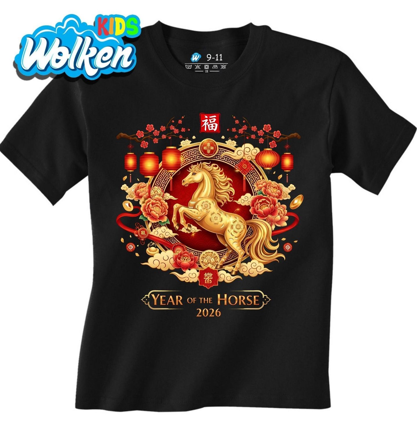 Dětské tričko Čínský Rok Ohnivého Koně Year of the Horse 2026.jpg