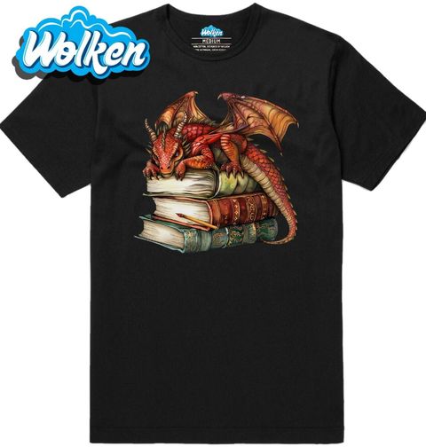 Obrázek produktu Pánské tričko Spící Červený Drak na Knihách