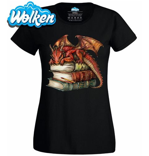 Obrázek produktu Dámské tričko Spící Červený Drak na Knihách